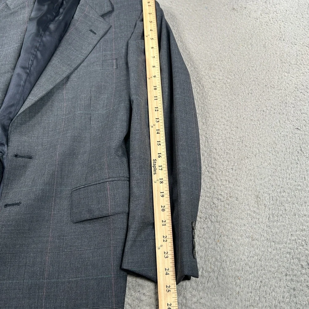 Vintage Polo Ralph Lauren Blazer Coat Mens 40 Gray Wool Polo University Club USA